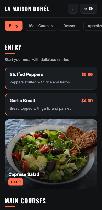 Menutiq menu theme D